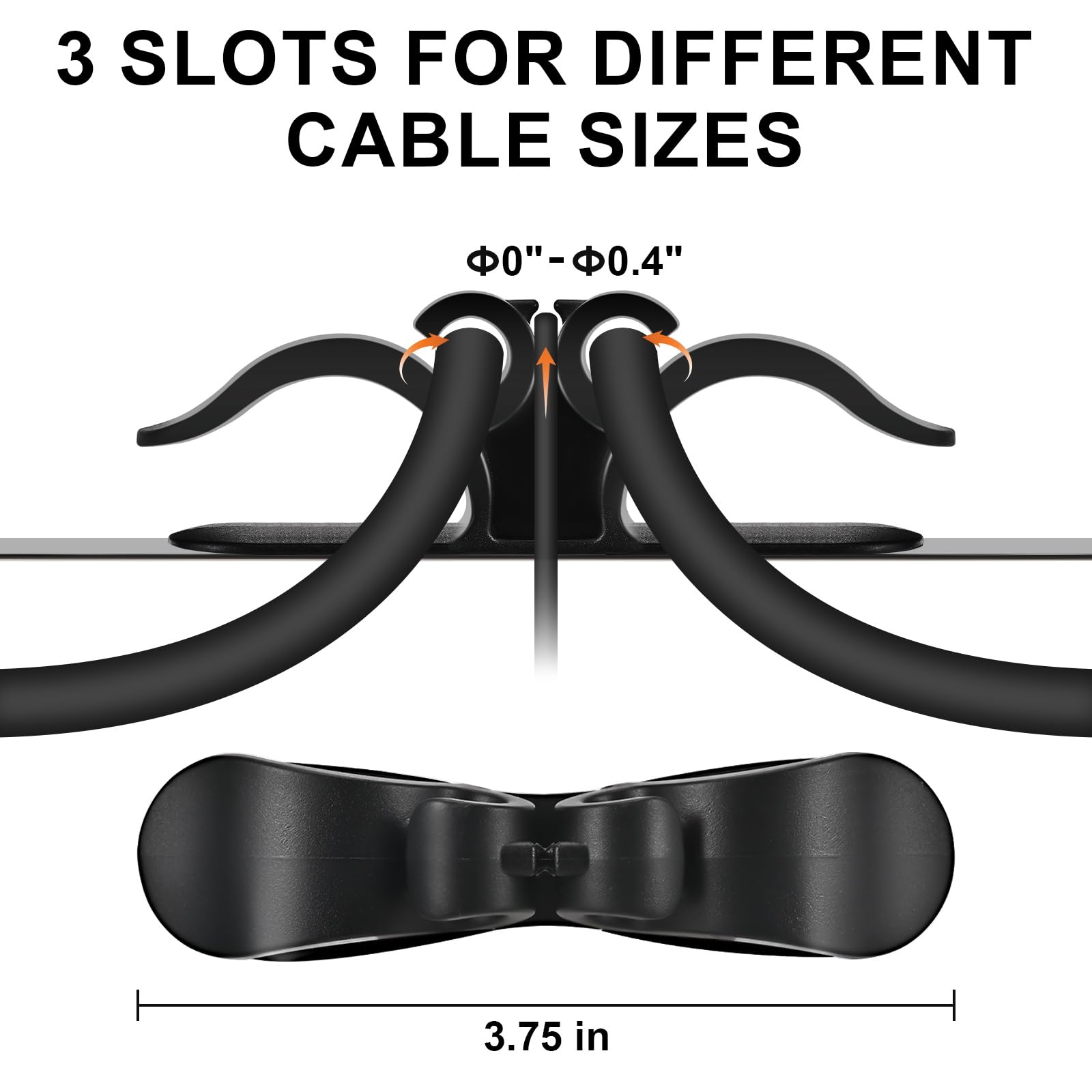 stick-on appliance cord organizer on kitchen surfaces