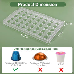 Clear acrylic Nespresso Original Line pod storage by ZFGOLD drawer