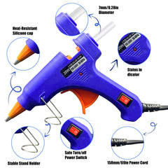 Blue 20W hot glue gun with 7mm sticks included