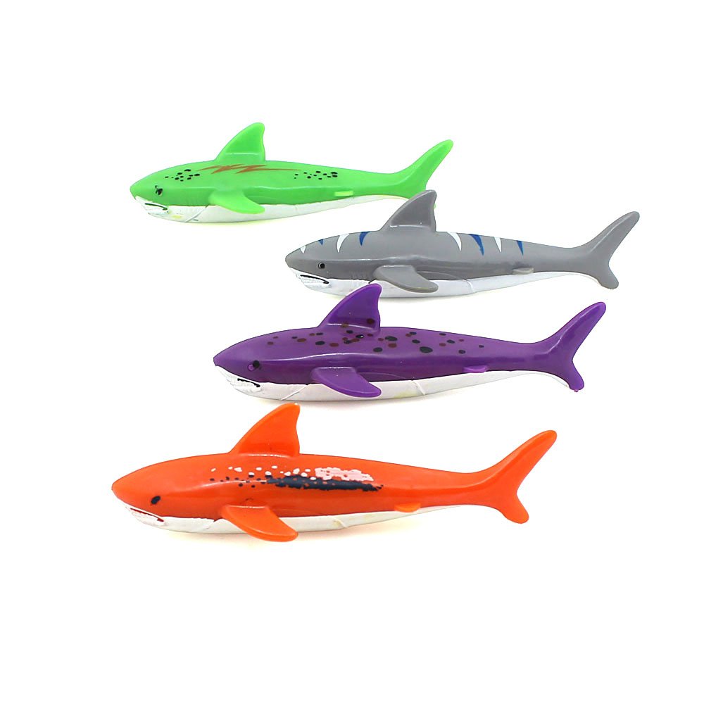 ZHFUYS shark torpedo diving pool toy 4 pack packaging
