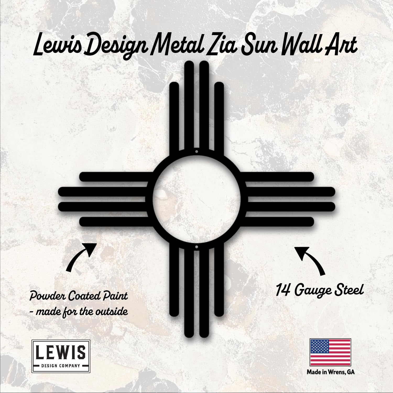 Powder coated sign made from 16 gauge steel USA sourced