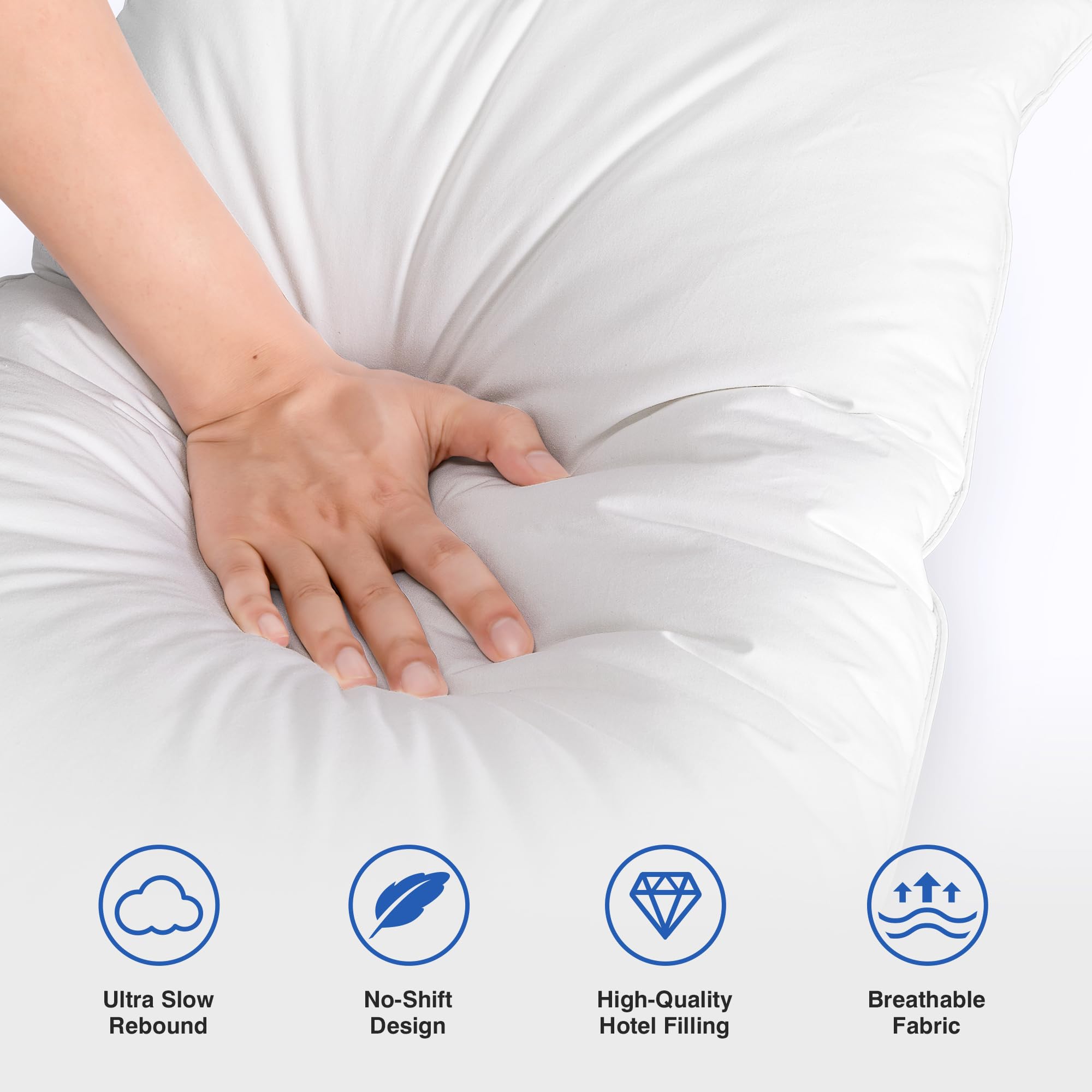 zibroges hotel down pillows king size with soft cover