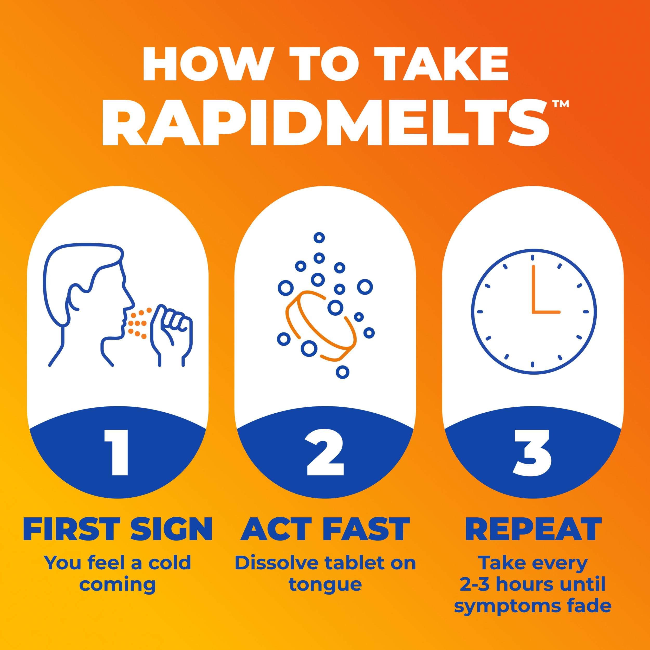 Original daytime rapid melts non-drowsy relief for nasal congestion