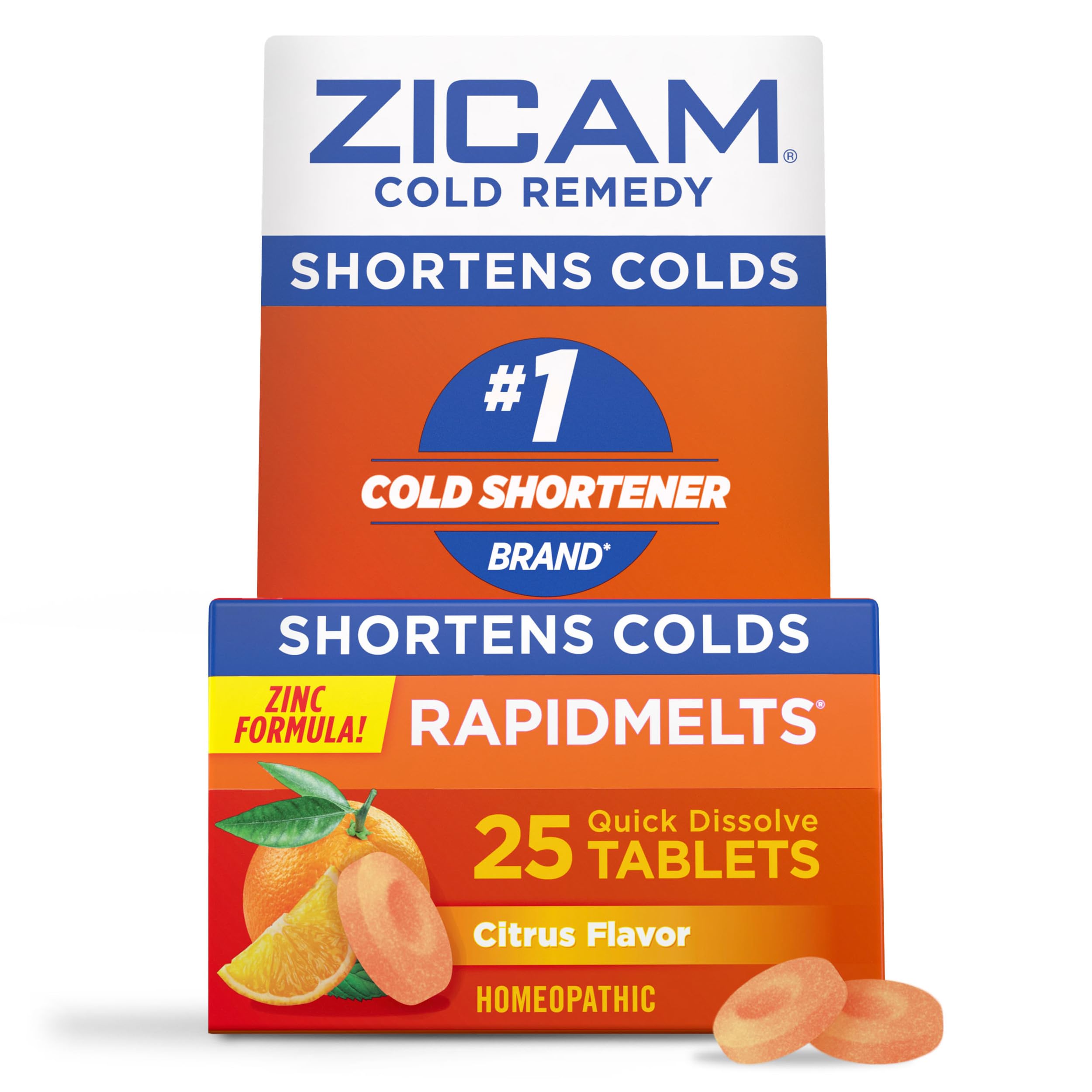 Zicam Cold Remedy RapidMelts citrus flavor 25 count box