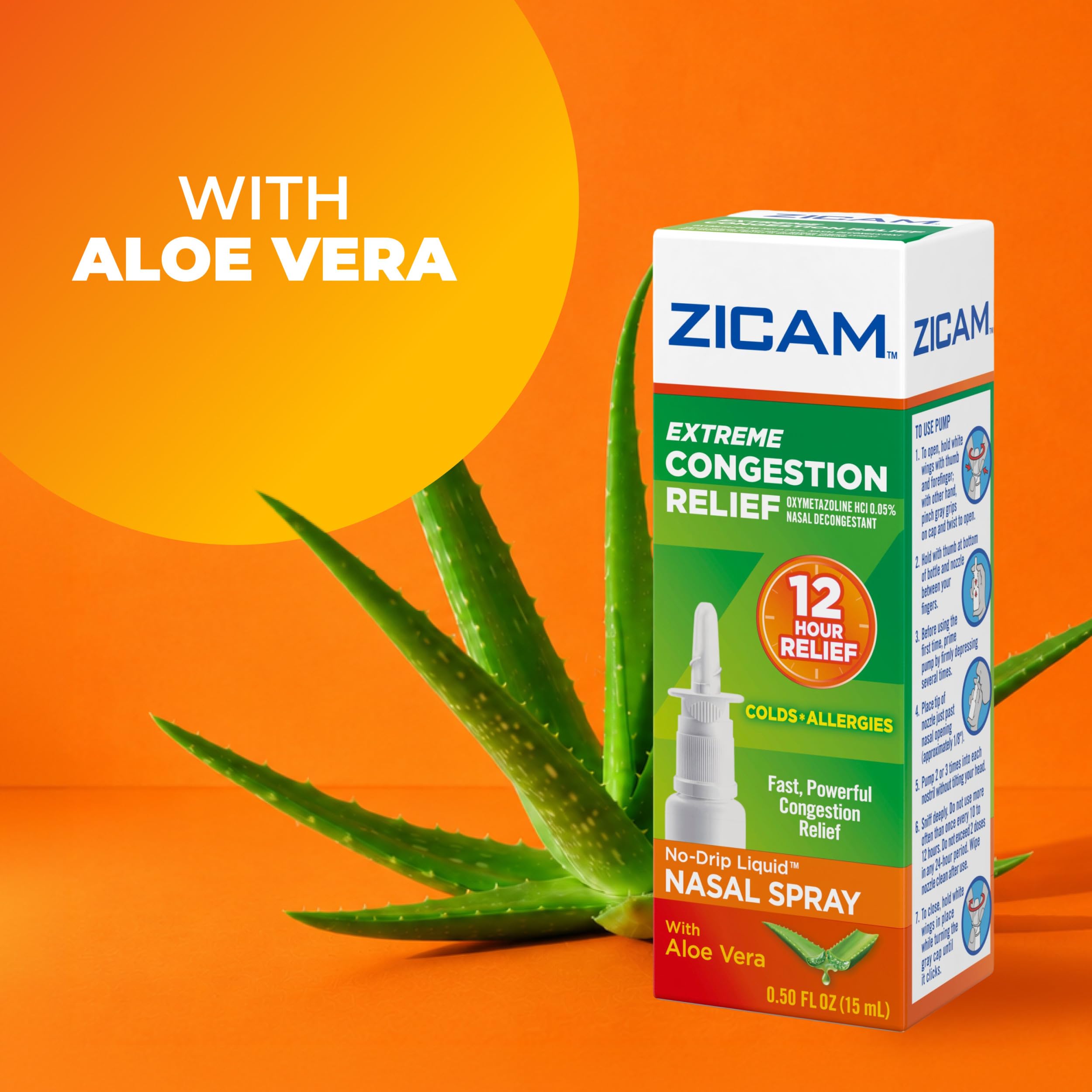 Aloe Vera note on Zicam nasal spray label