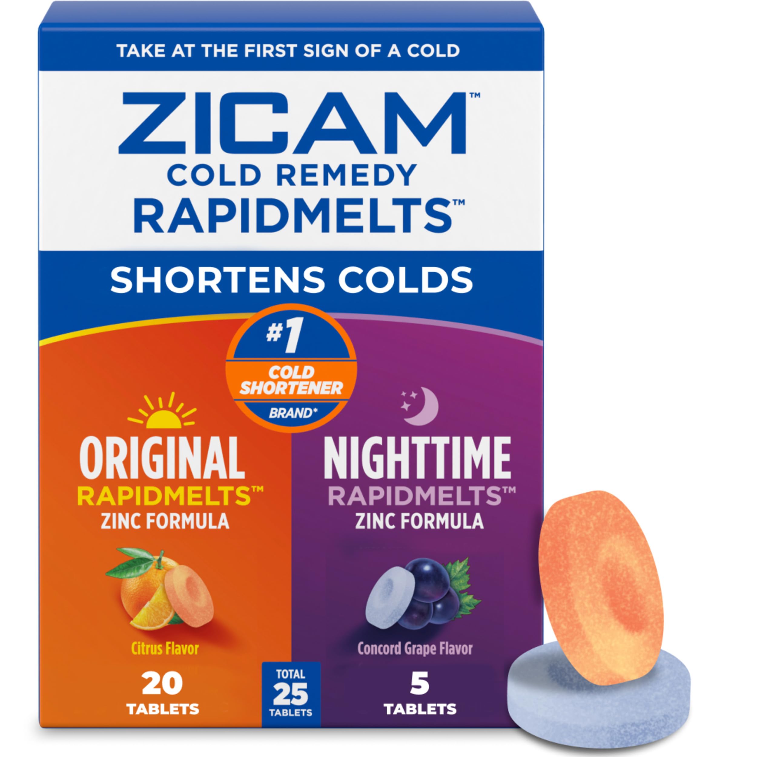 Zicam RapidMelts combo pack daytime Original tablets with citrus flavor