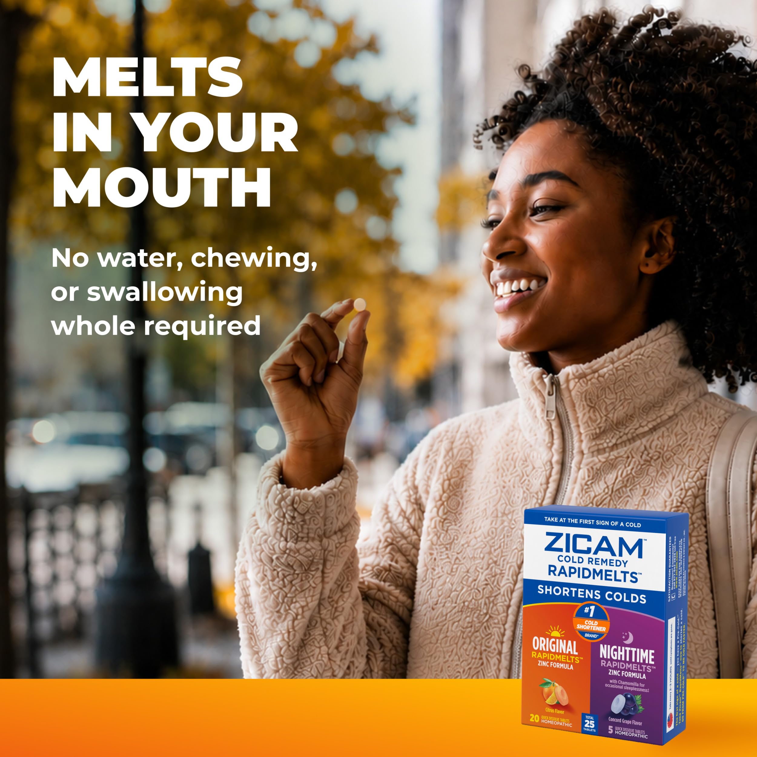 Zicam Cold Remedy Original daytime RapidMelts dissolve without water