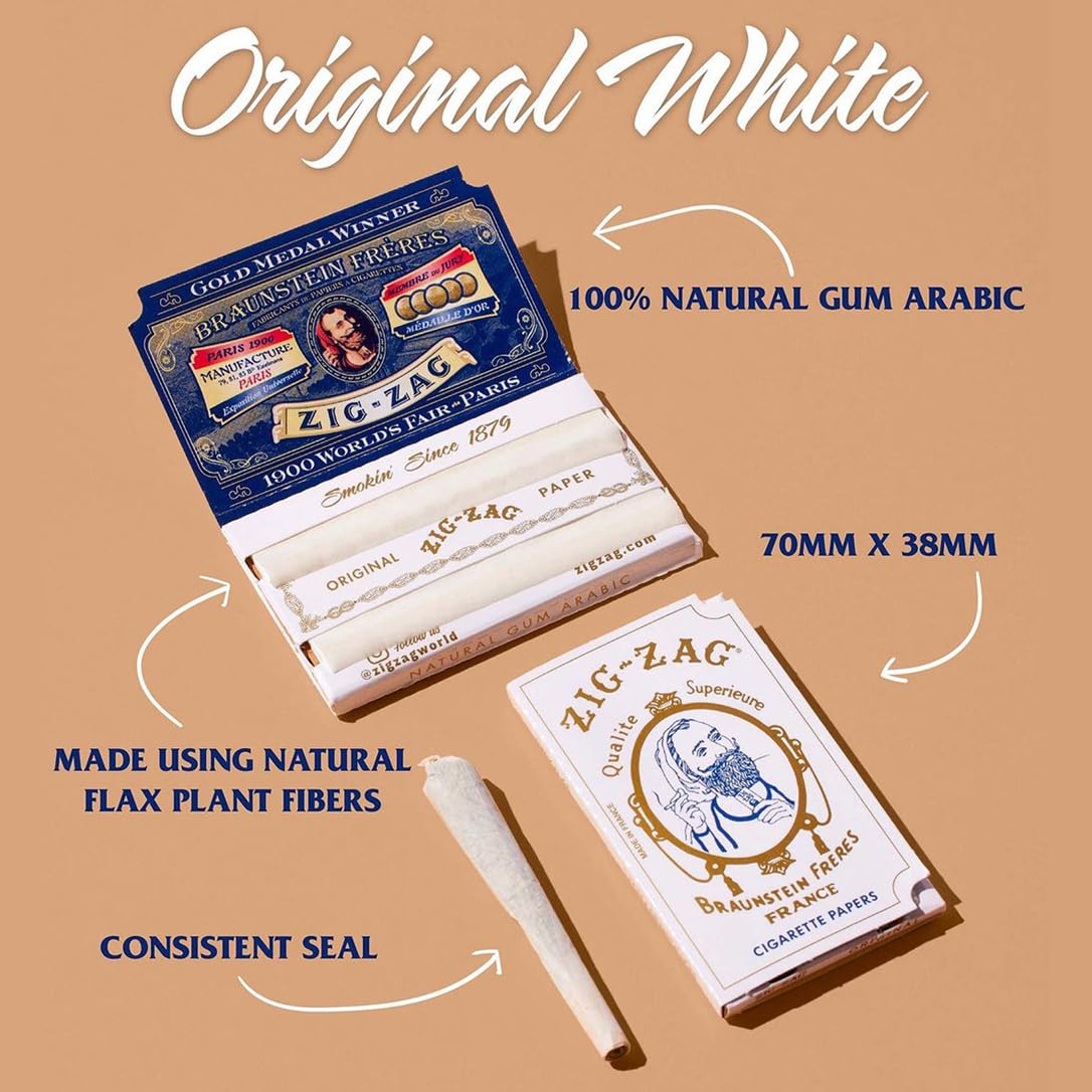 Natural Gum Arabic coating on Zig-Zag papers