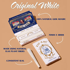 Natural Gum Arabic coating on Zig-Zag papers