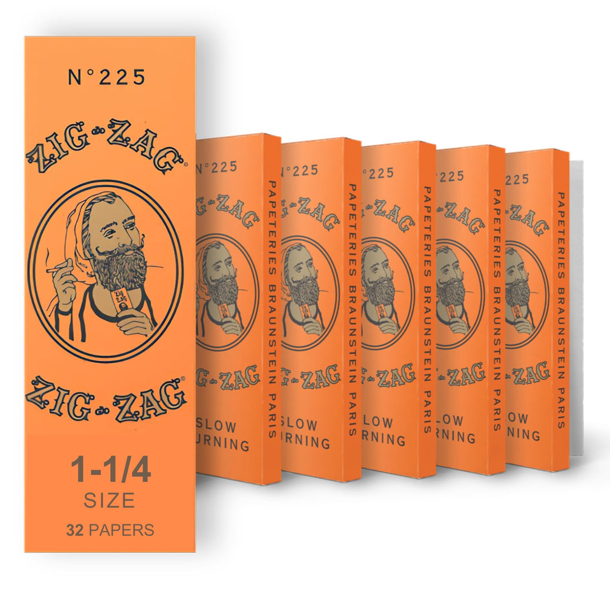 ZIG-ZAG French Orange rolling papers 1 1/4 size 78x44mm