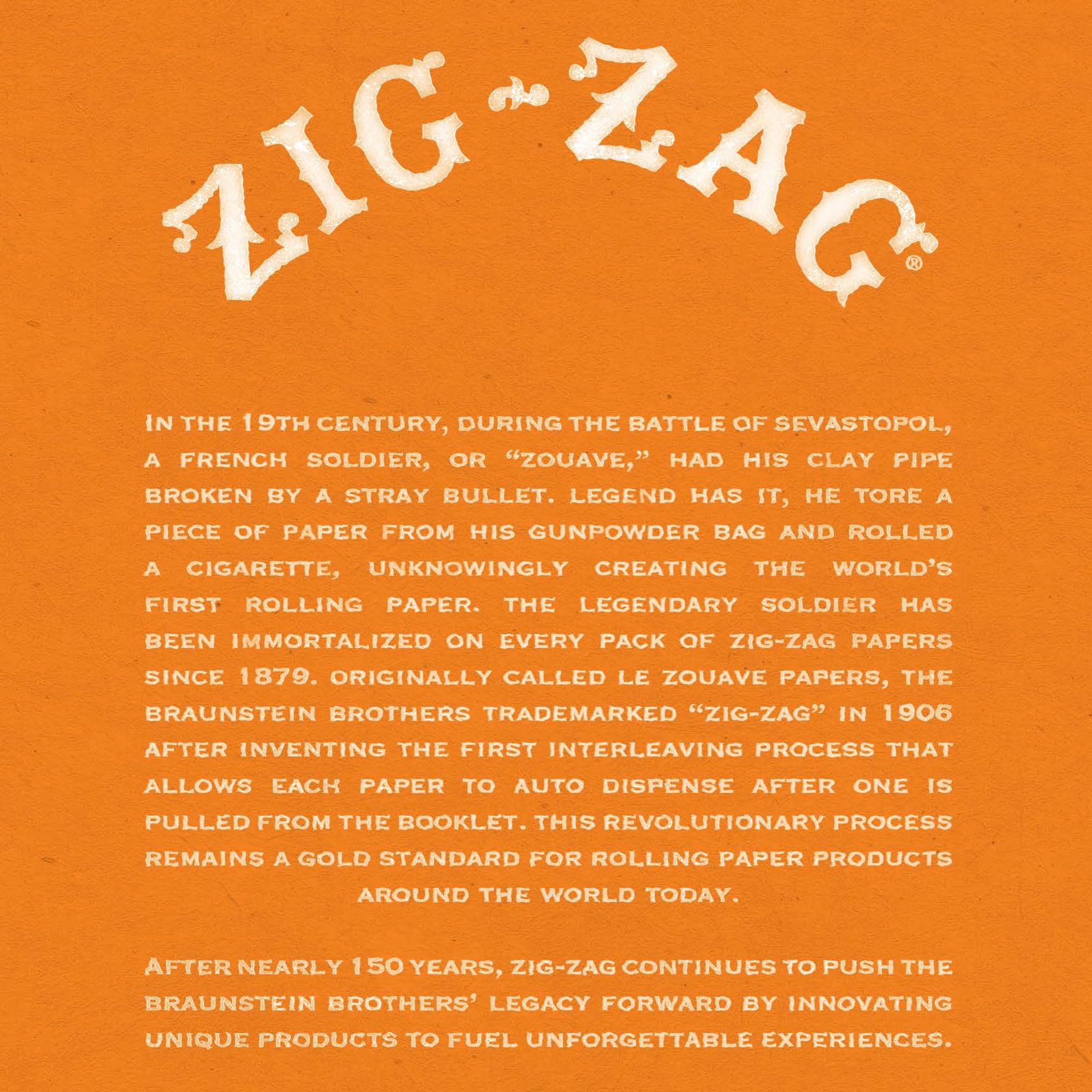French Orange variant Zig-Zag rolling papers product packaging