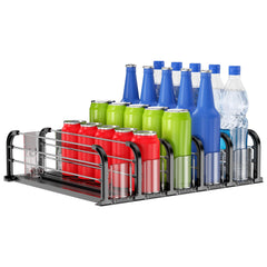ZIJIN Fridge Drink Organizer black 5 rows