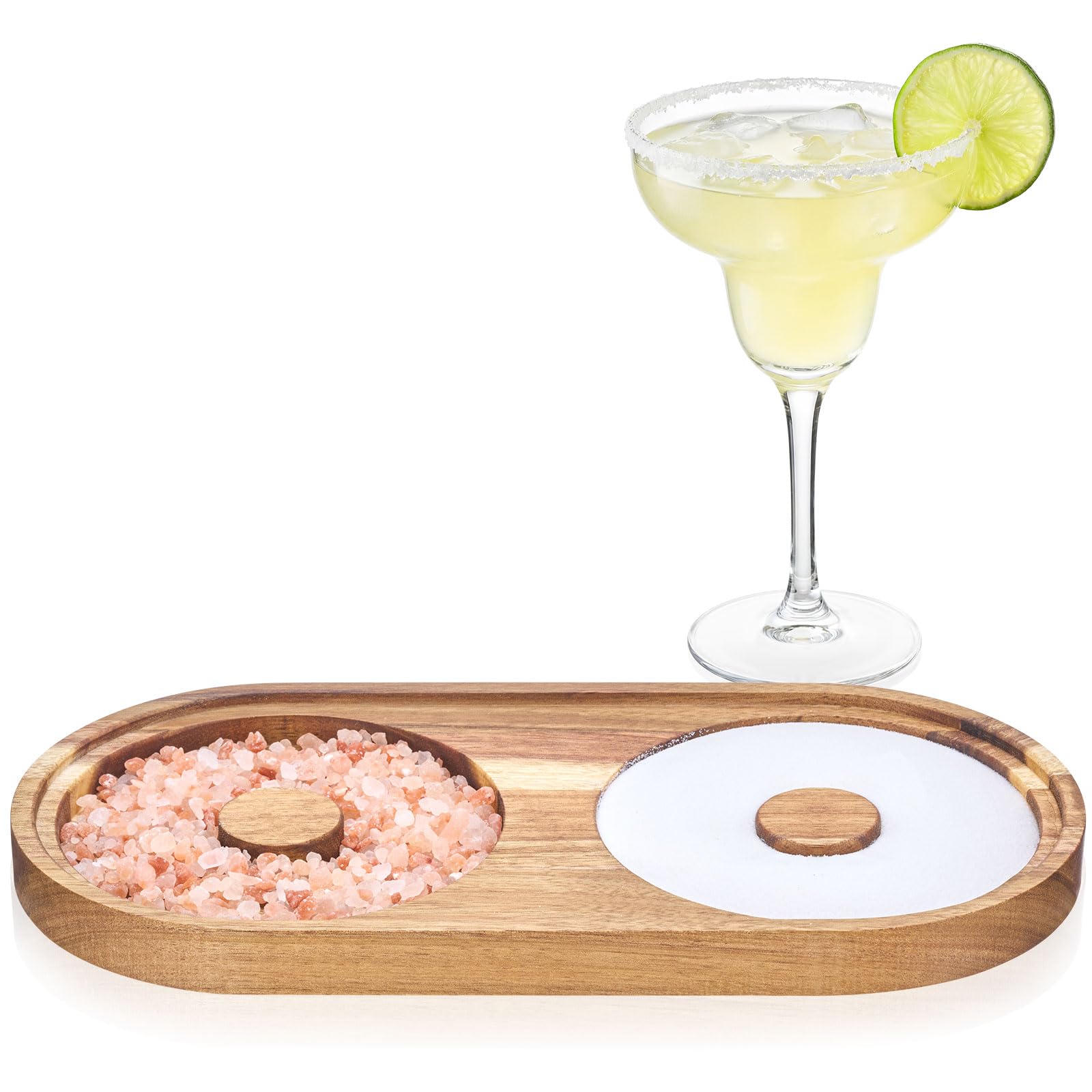 Ziliny Margarita Salt Rimmer acacia wood 12.6 inch tray closeup