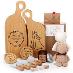 ziliny 15 piece wedding gift set with engraved charcuterie boards