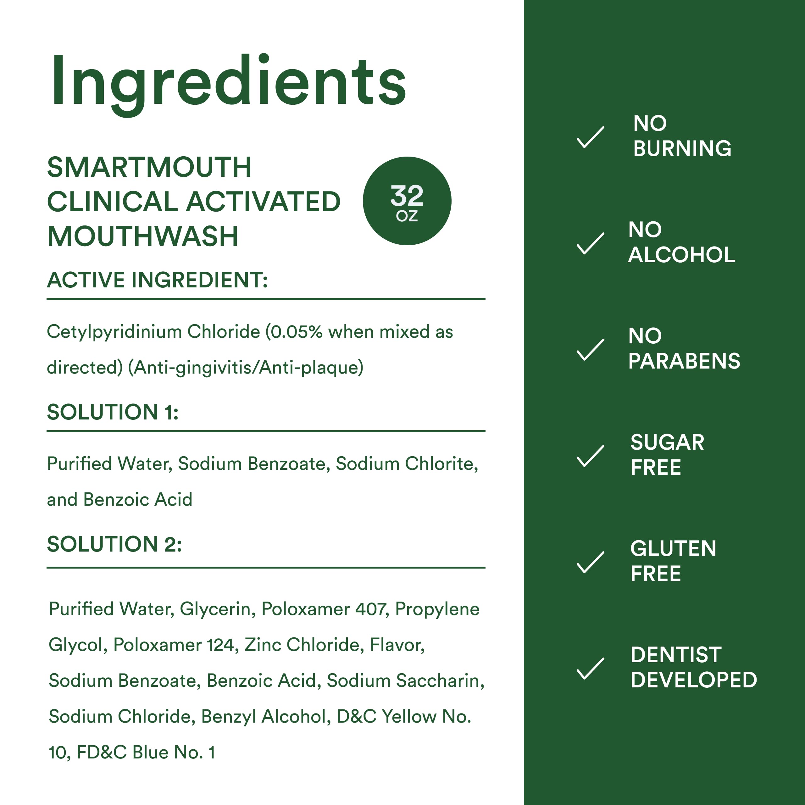 SmartMouth activated mouthwash system dual-bottle setup
