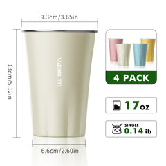 ZING TTI Pure Titanium Pint Cup 17 oz pink color