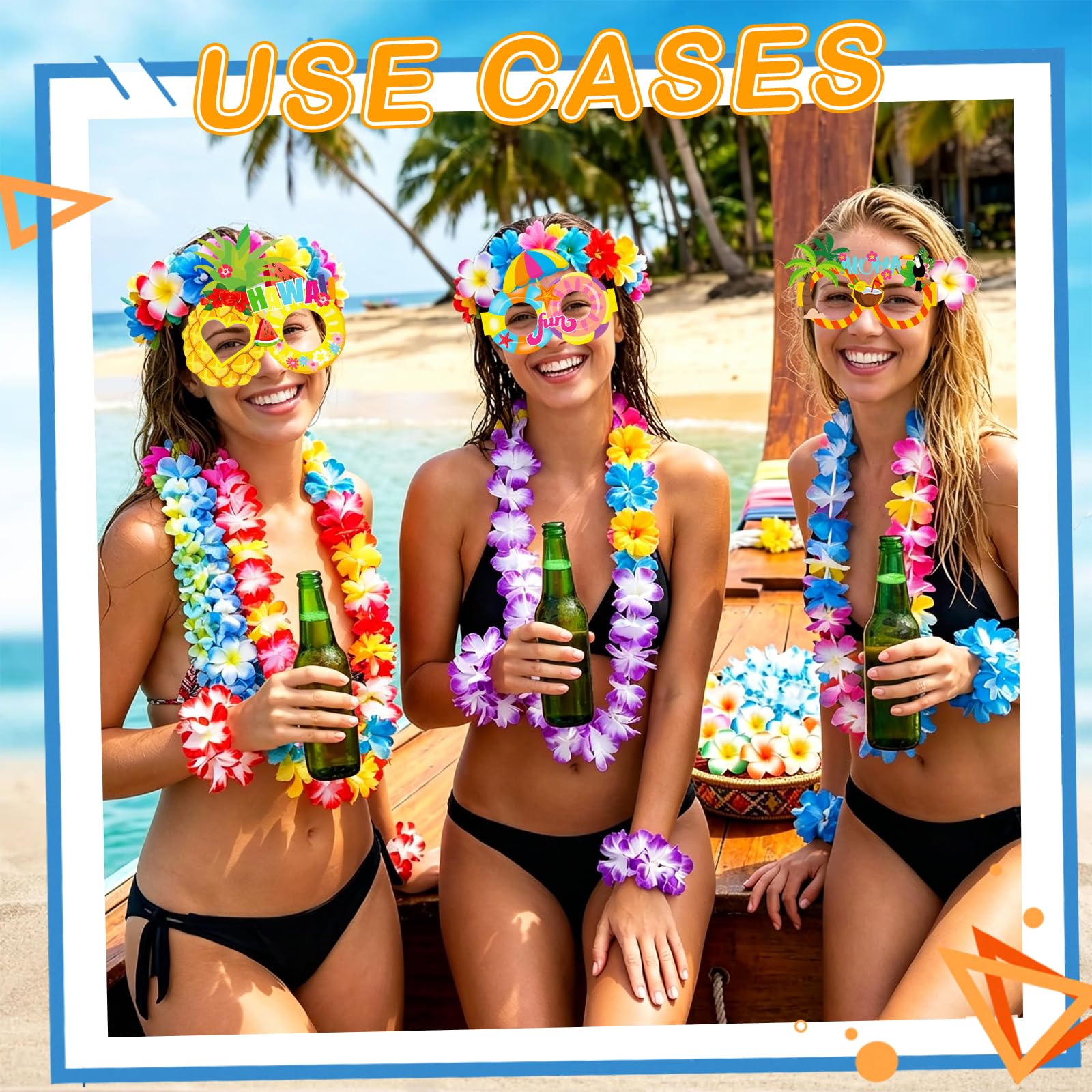 Adult friendly luau accessories for beach party