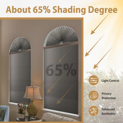 Zipcase arch window shade gray 72x36 two-pack material detail