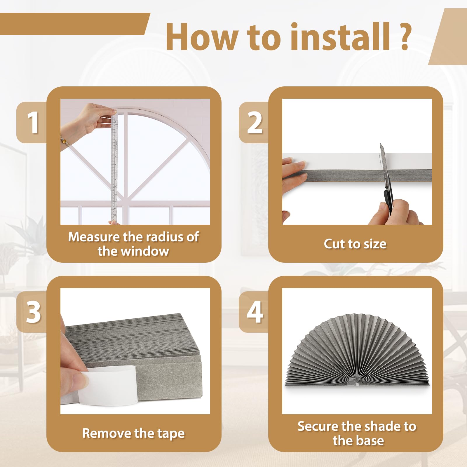 Zipcase arch window shade gray 72x36 two-pack size72x36