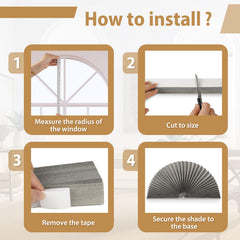 Zipcase arch window shade gray 72x36 two-pack size72x36