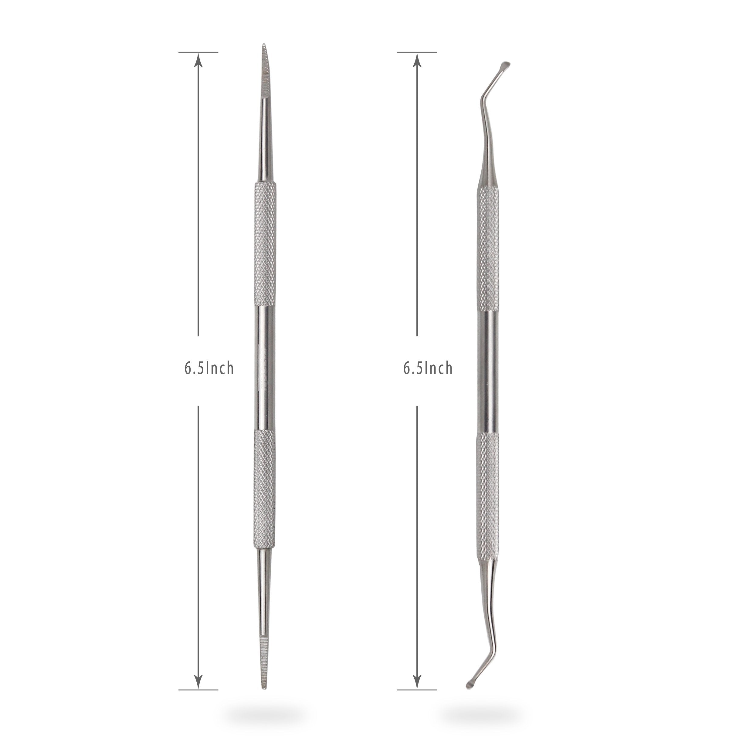 6.5 inch long ingrown nail file and lifter with non-slip grip