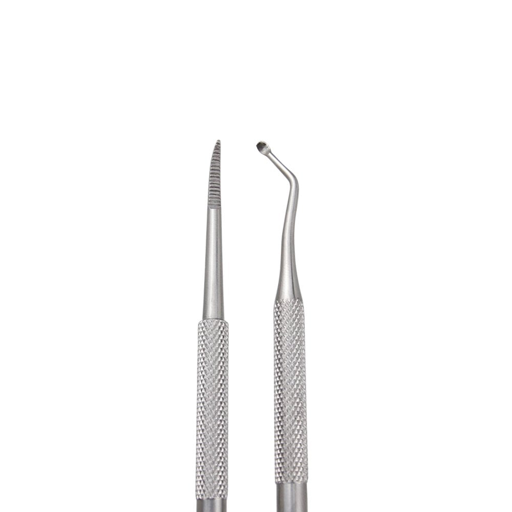Ingrown toenail file straight end and curved end design