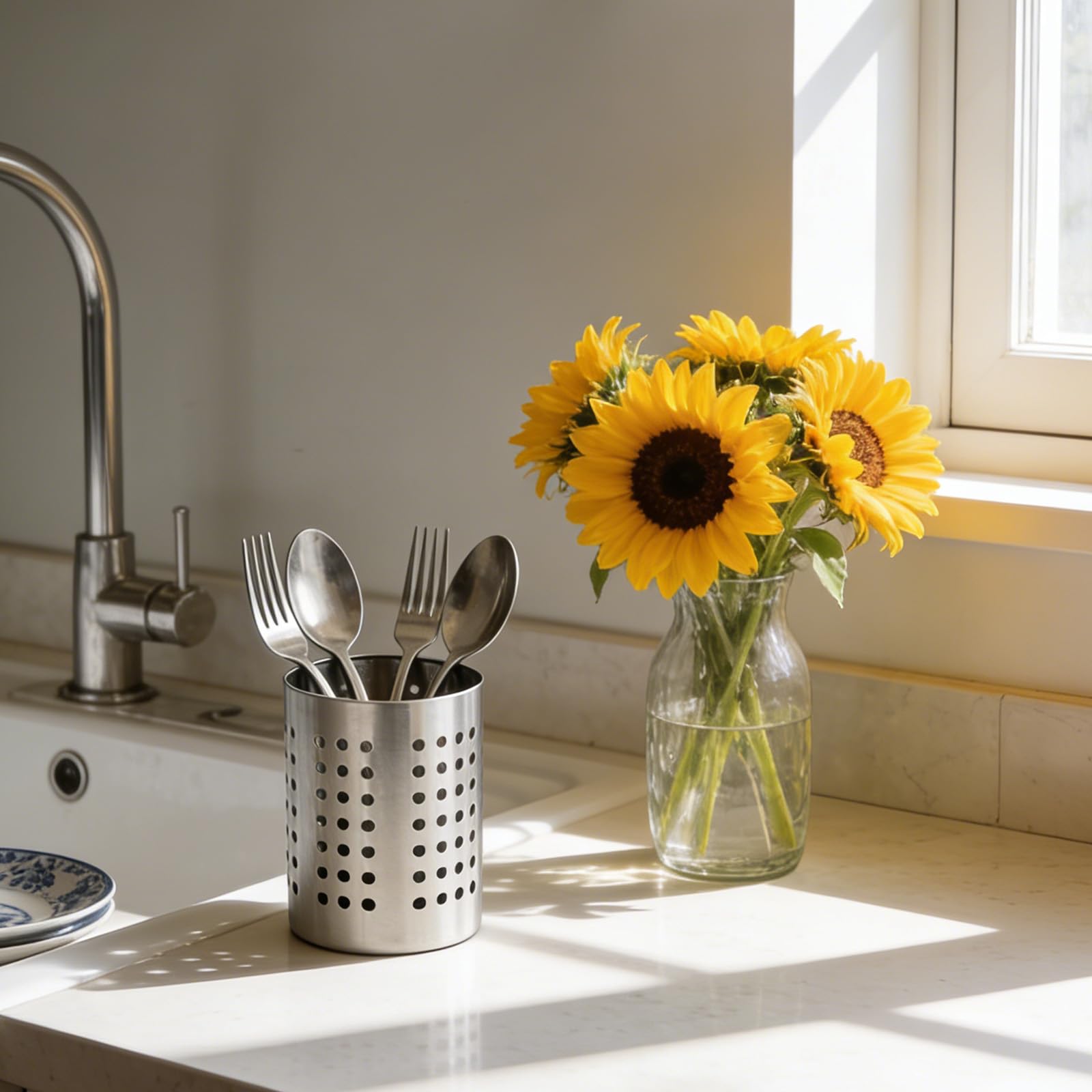 4-piece utensil organizer set for kitchen counter