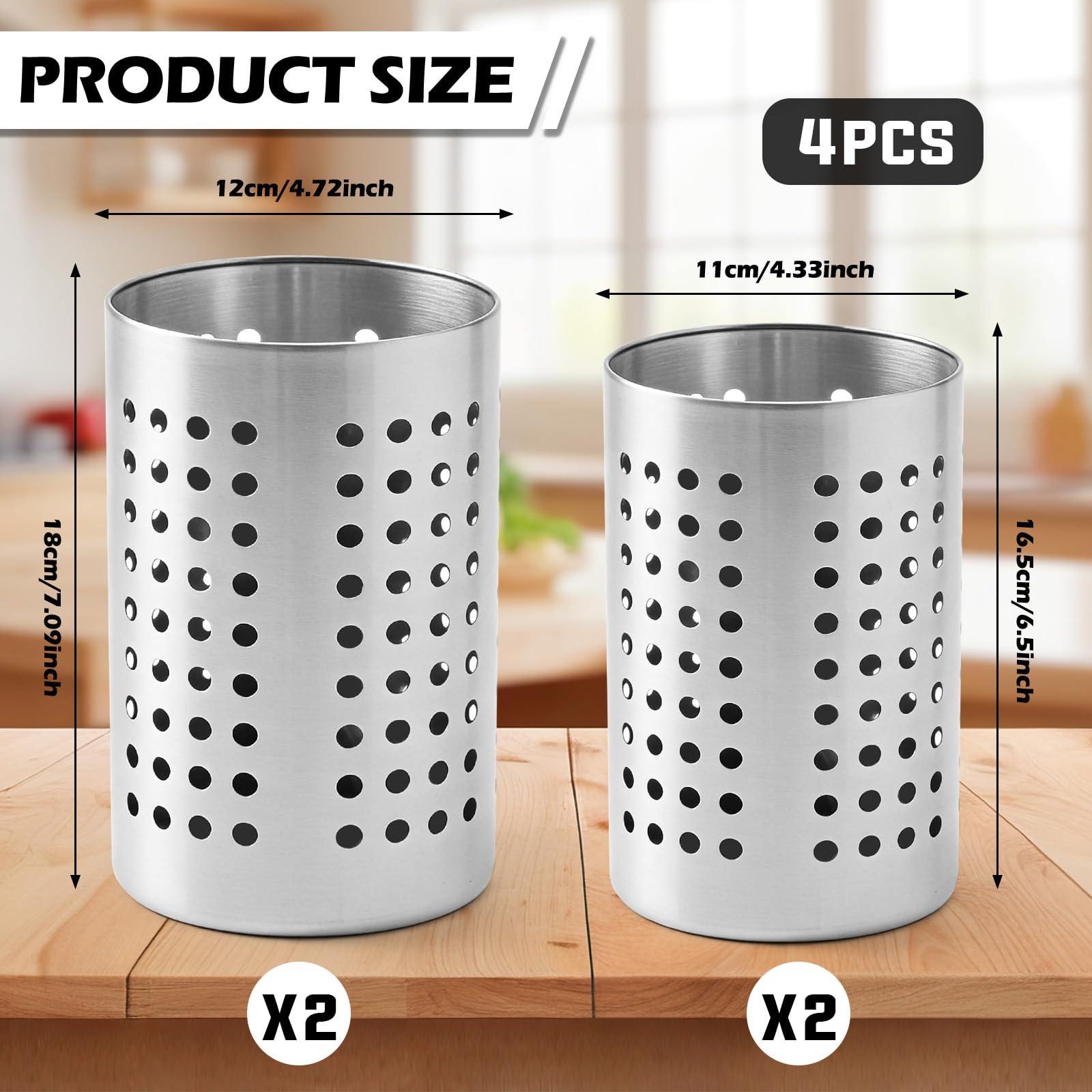 Utensil drying holder open design for air circulation