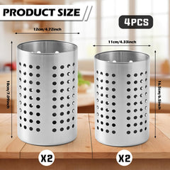 Utensil drying holder open design for air circulation