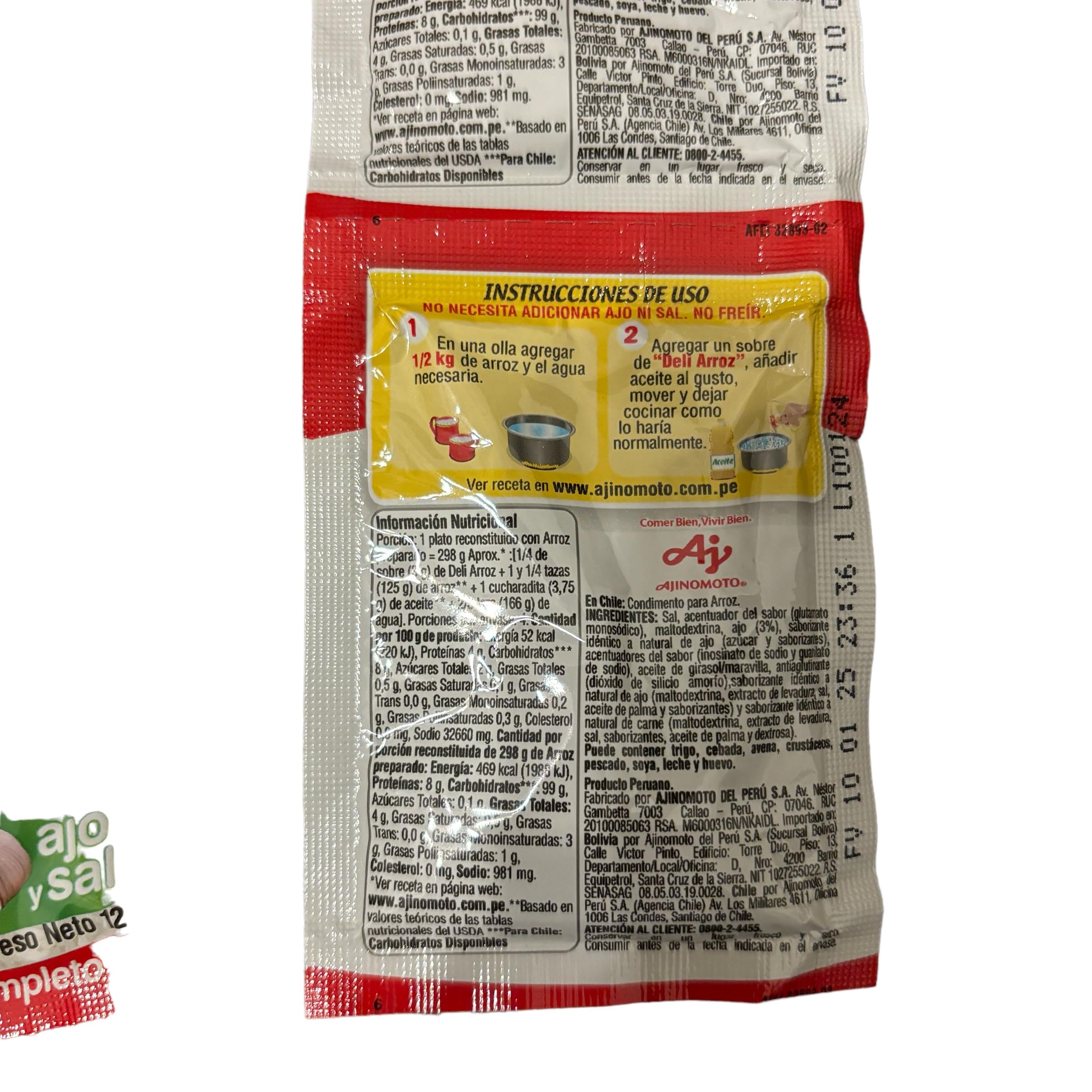 Zoeartcrafts Deli arroz four 12 g sachets total 48 g for rice seasoning