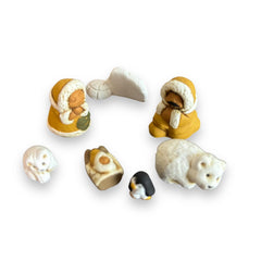 Eskimo inspired nativity decor ready to hang on tree