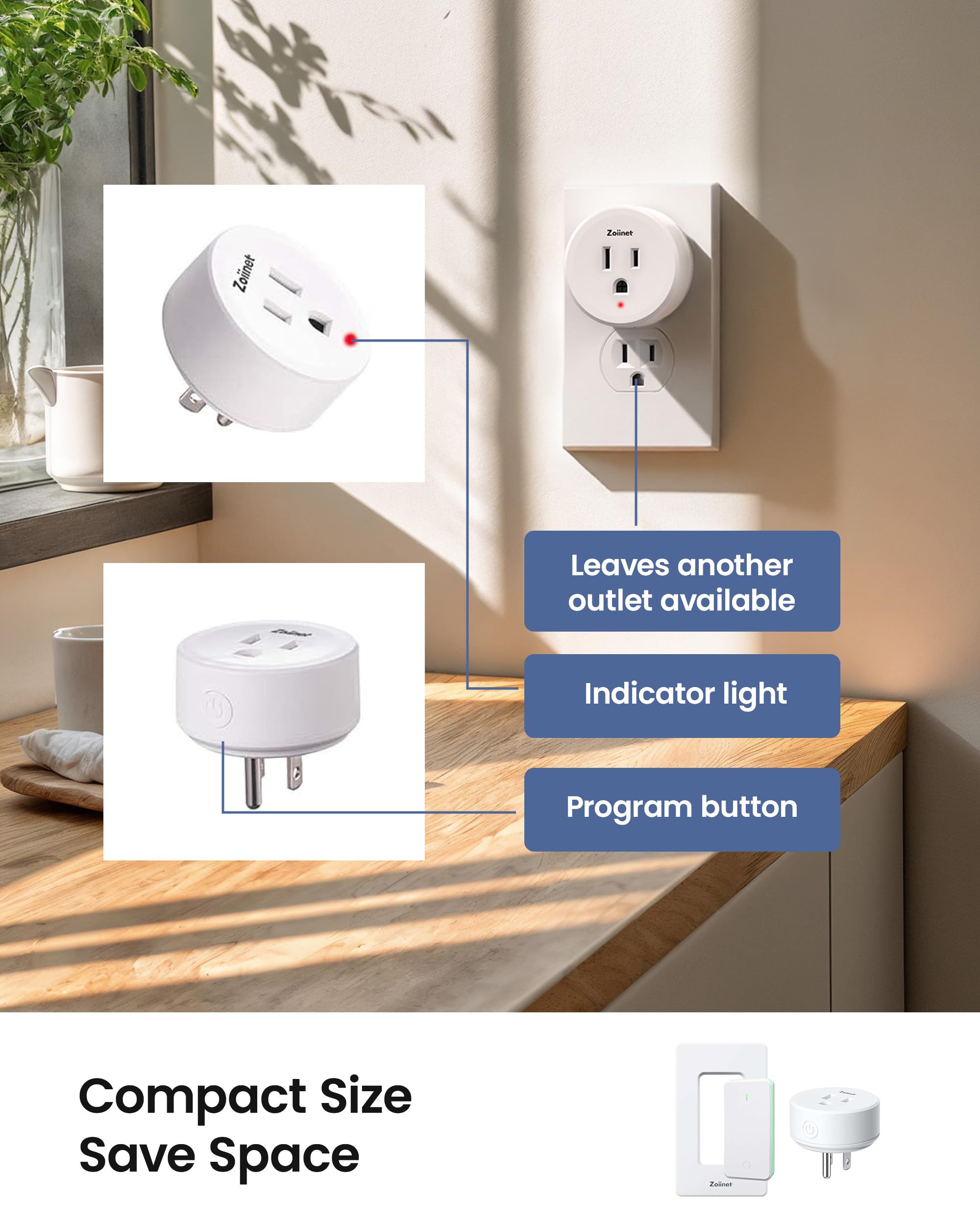 Zoiinet 80-275V remote outlet plug supported by safety certifications