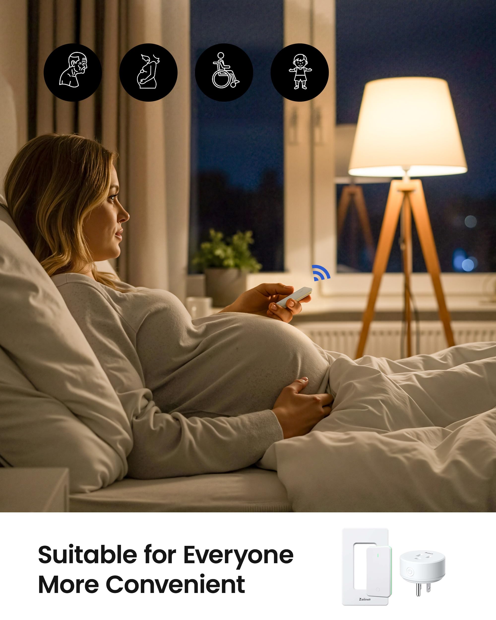 Zoiinet remote control outlet plug packaging and contents
