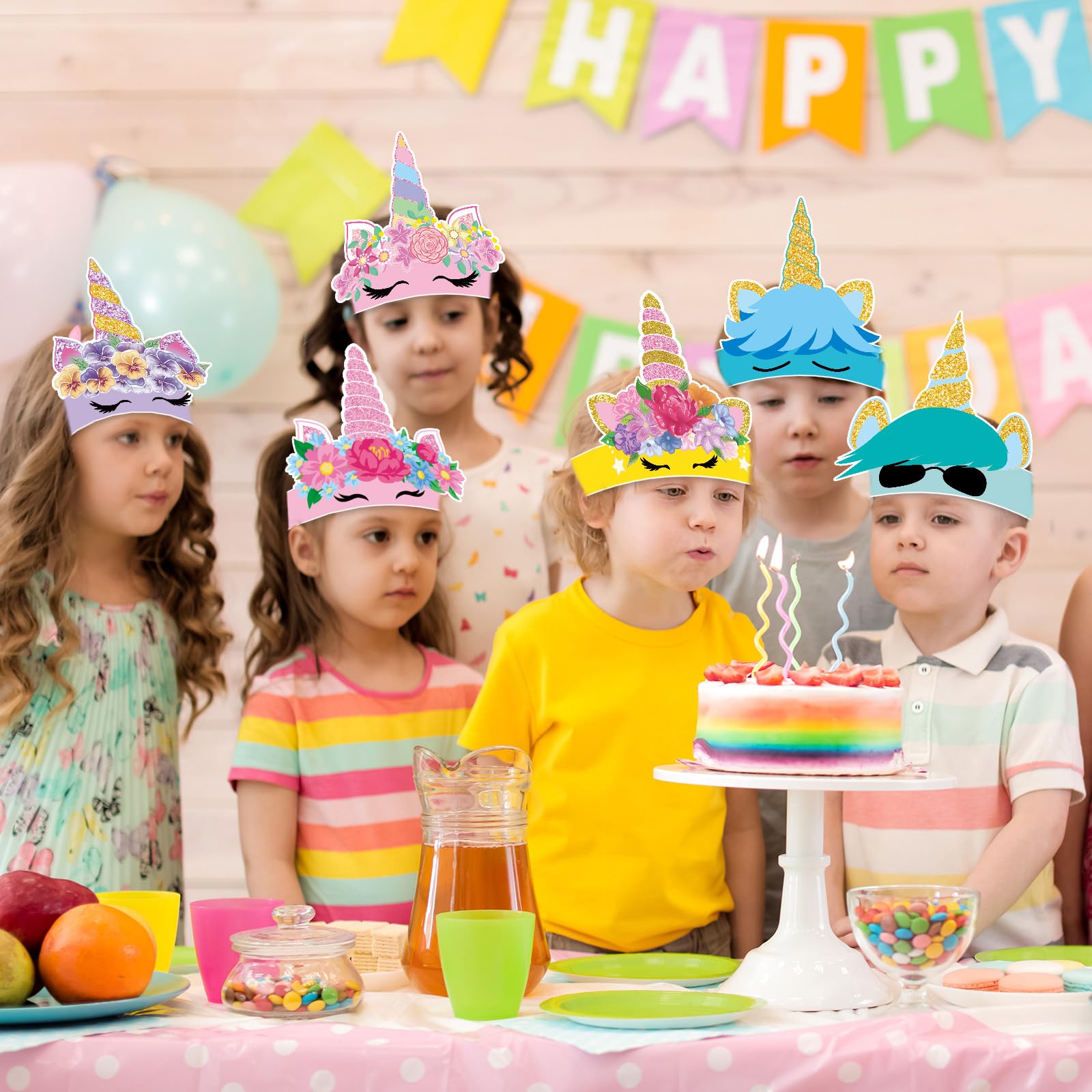 ZOIIWA unicorn headbands 36 hats suitable for kids and adults
