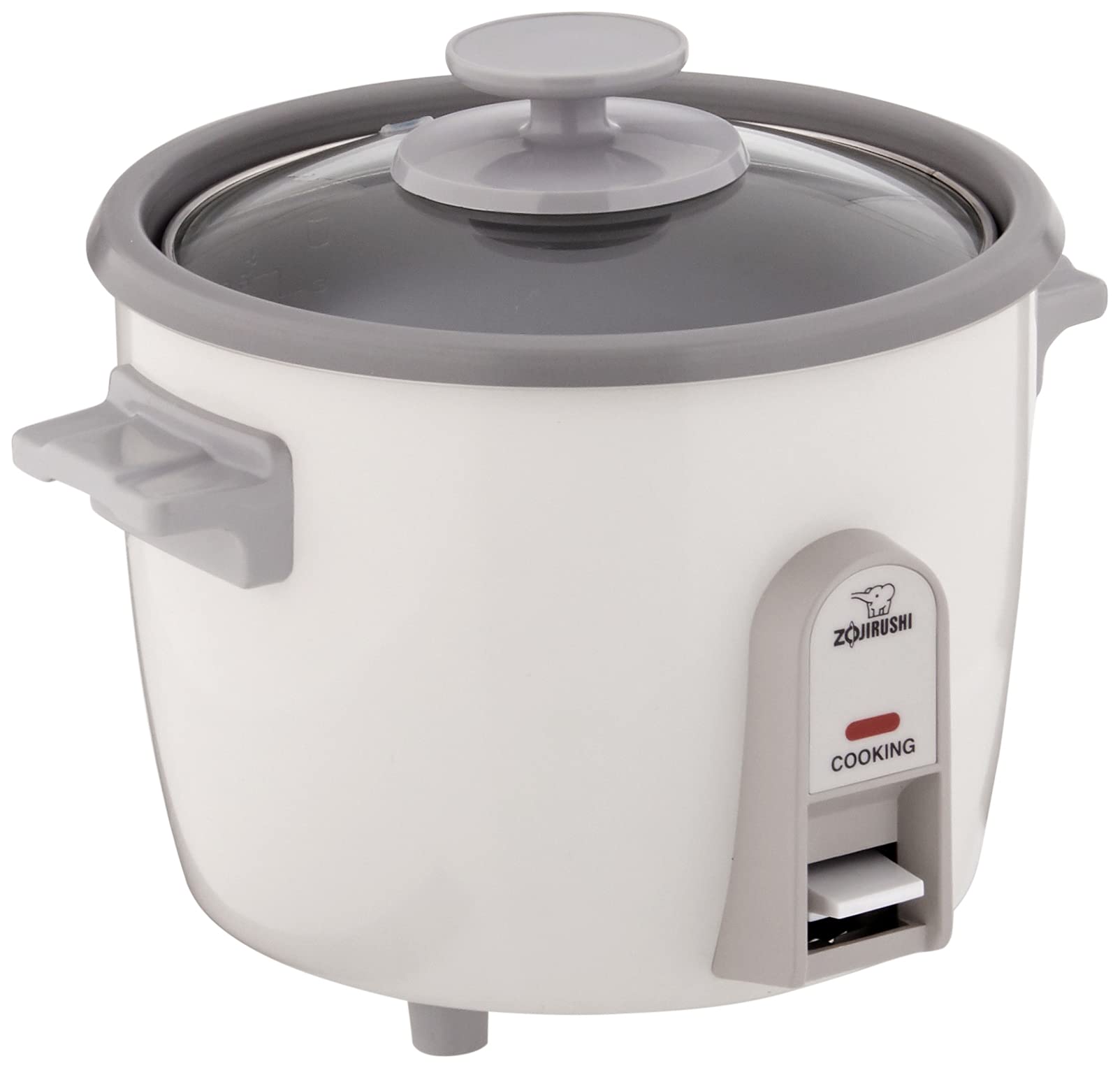 Zojirushi 3 Cup Rice Cooker/Steamer white with glass lid