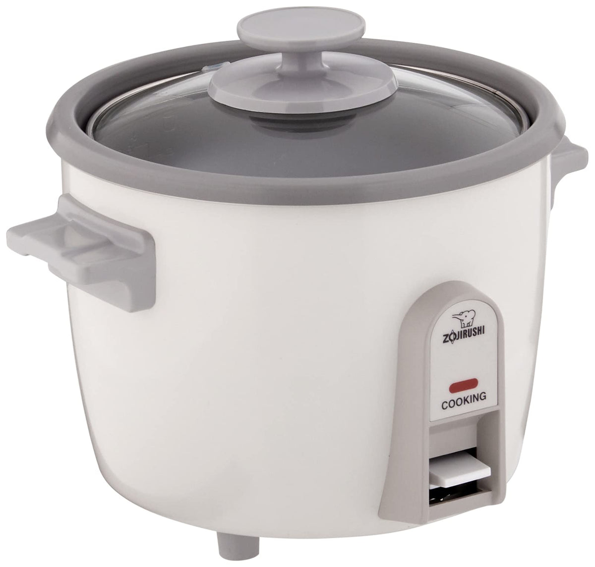 Zojirushi 3 Cup Rice Cooker/Steamer white with glass lid