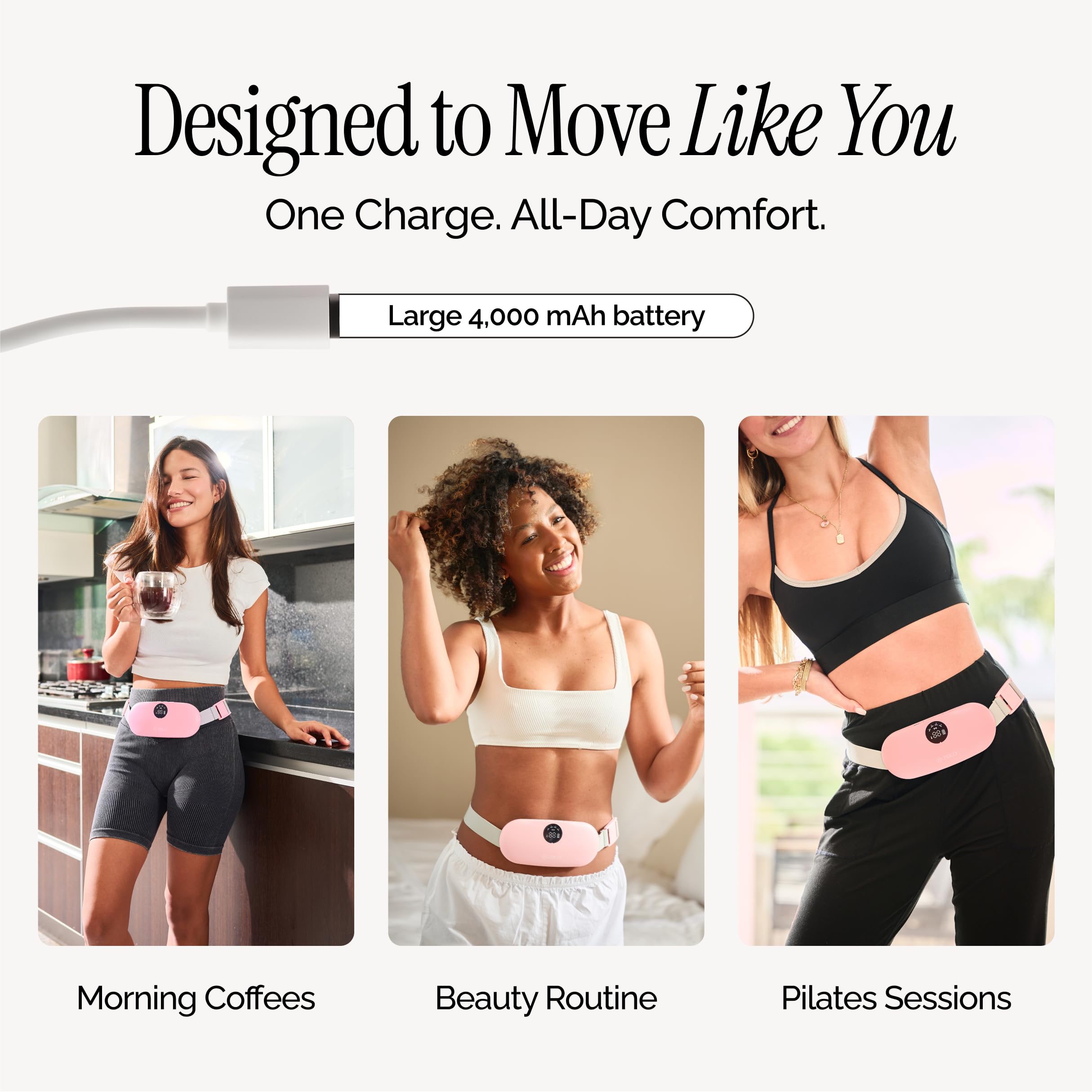 Zolly portable heating pad that fits under clothing
