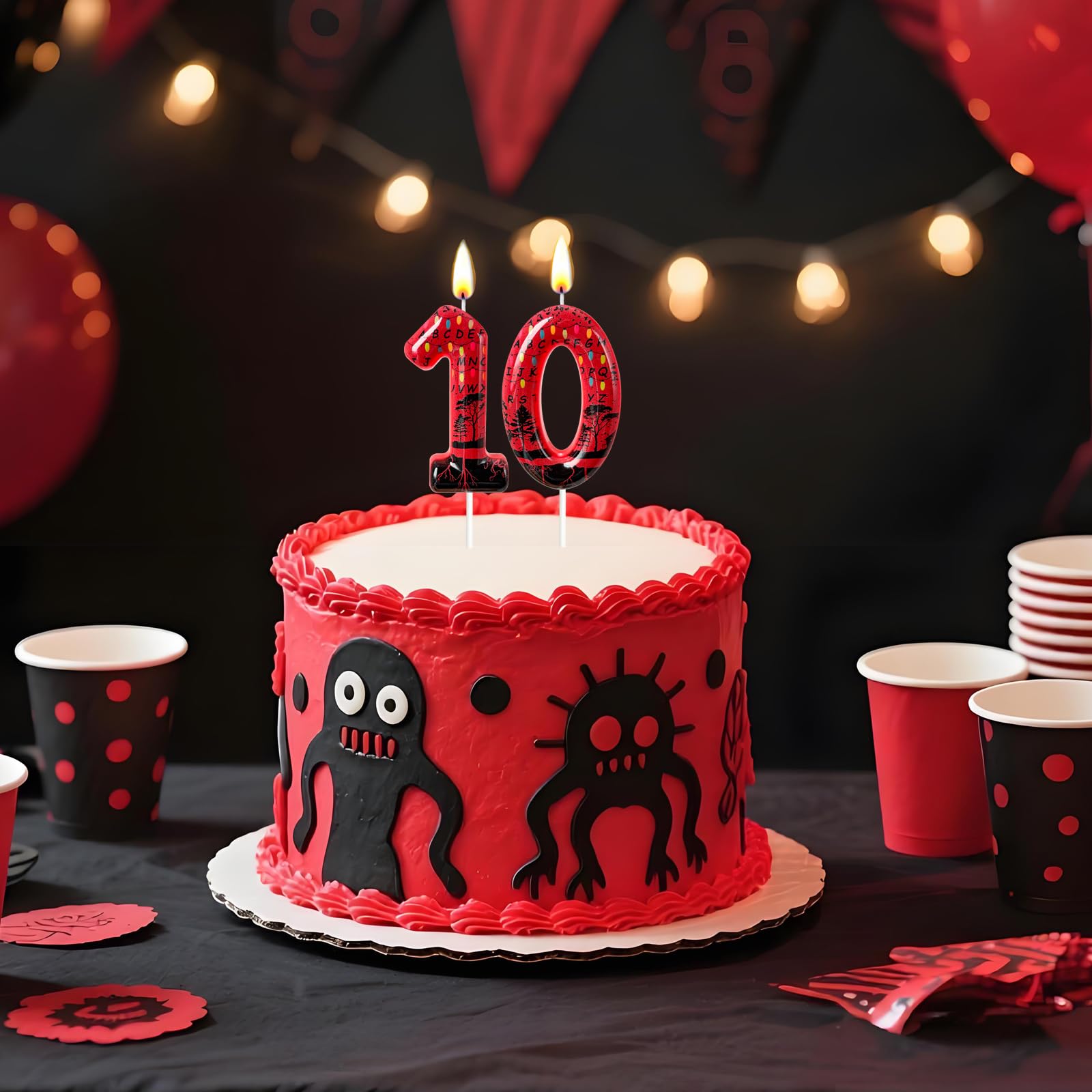 Candle with sturdy stick for easy cake placement