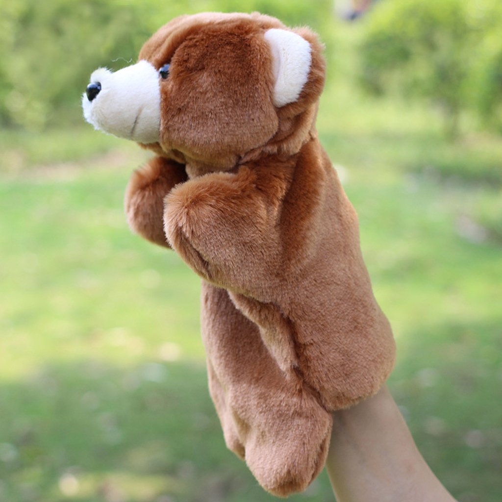 Zoo Friends Bear plush puppet for toddlers