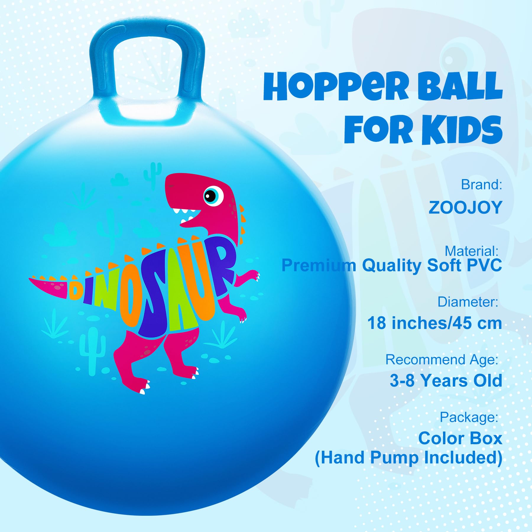 Close up of textured handle on ZOOJOY hopper ball