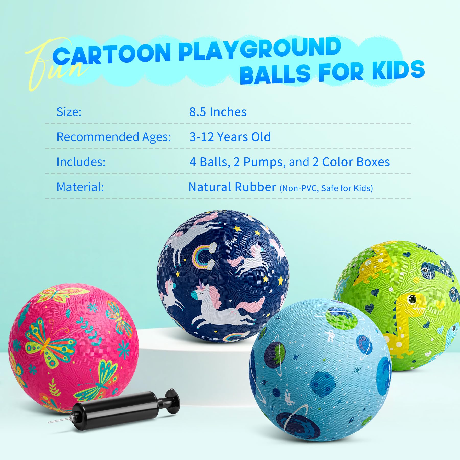 Two hand pumps included for easy inflation with ZOOJOY playground balls
