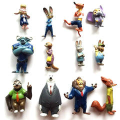 12Pcs Zootopia Garage kit decorative items