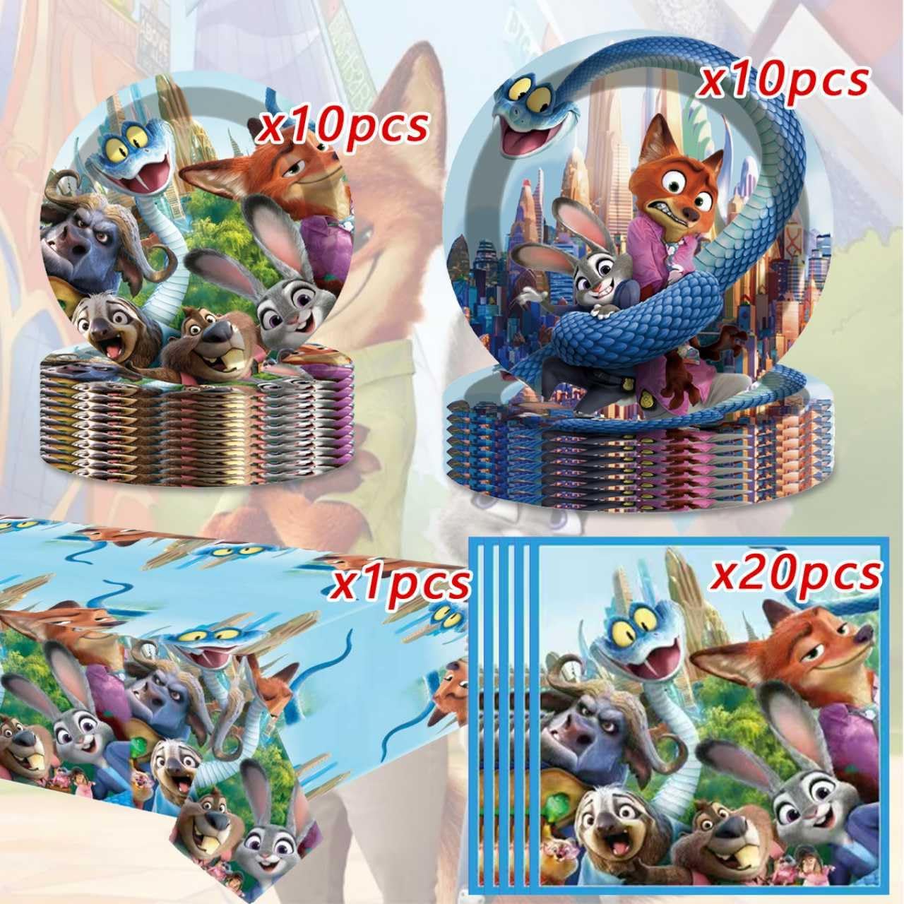 20 napkins for Zootopia themed party supplies