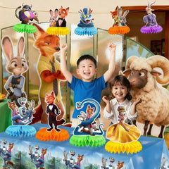 Zootopia themed party centerpieces kit for kids events
