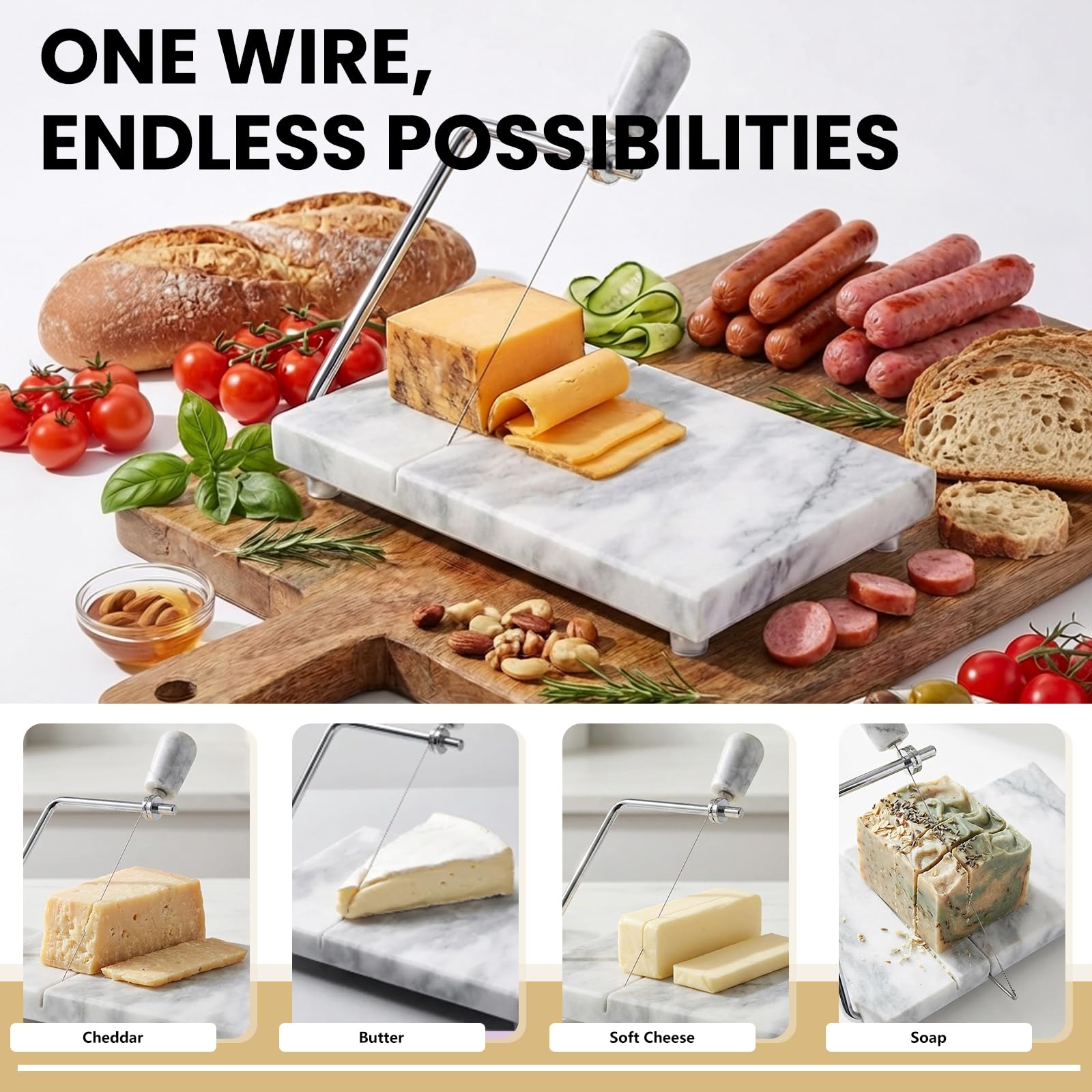 Zounys dishwasher safe cheese slicer wire pack