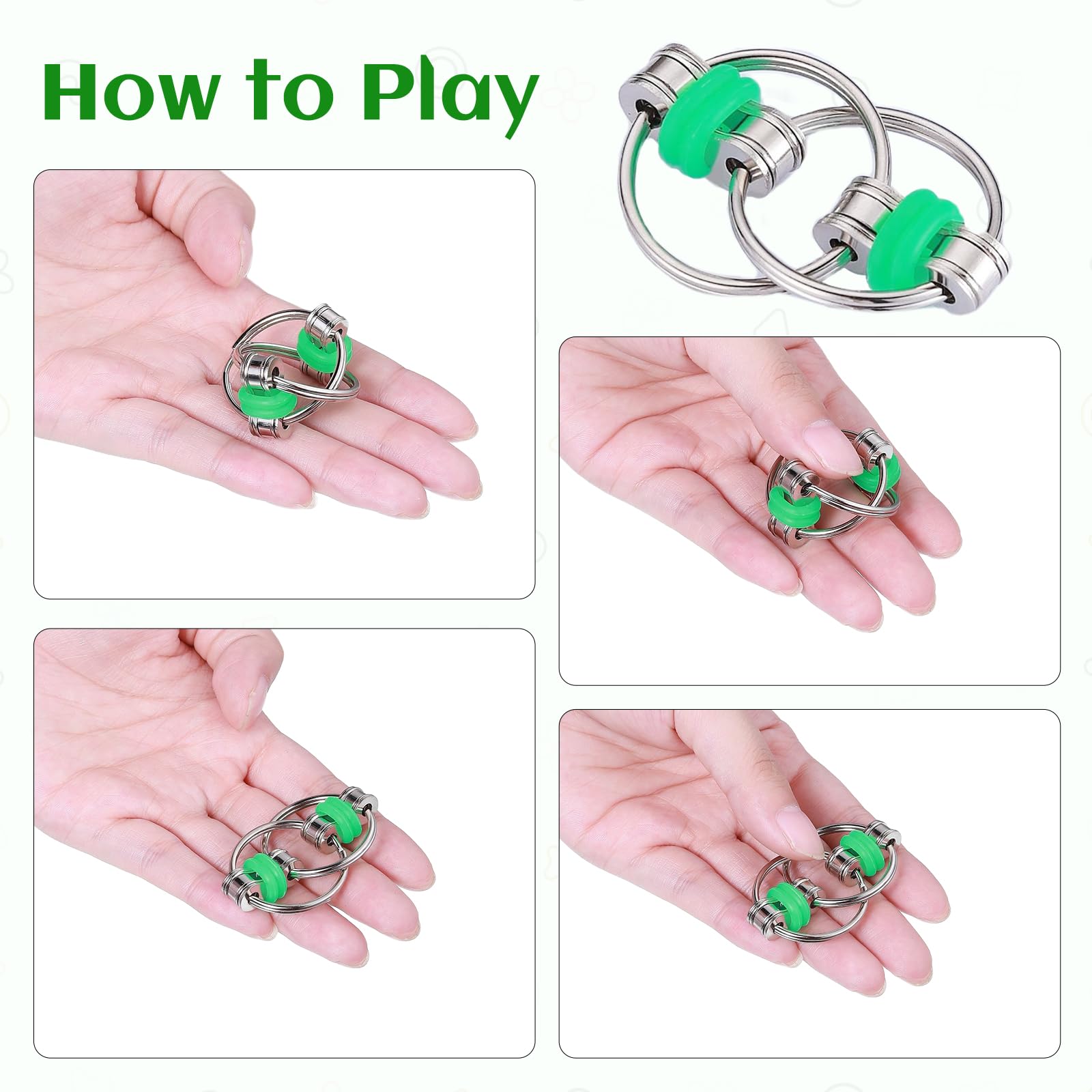 Six roller bike chain fidget included in ZQFTZQ 8 Pcs