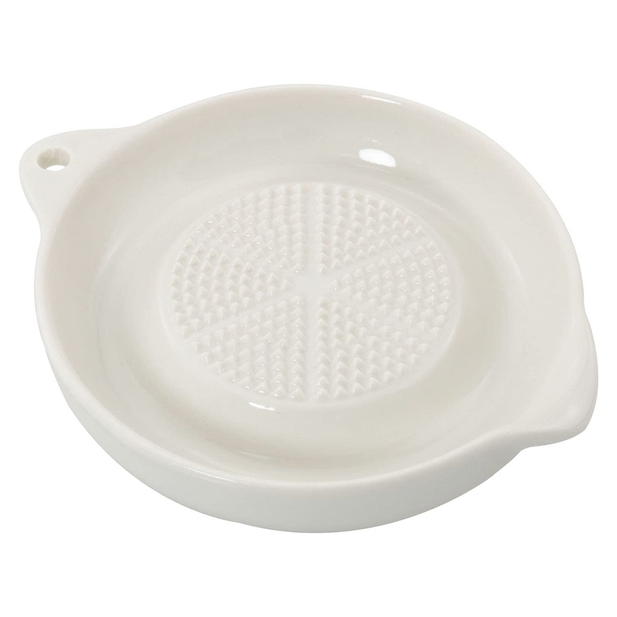 ZRM&E porcelain grater plate white ceramic front view