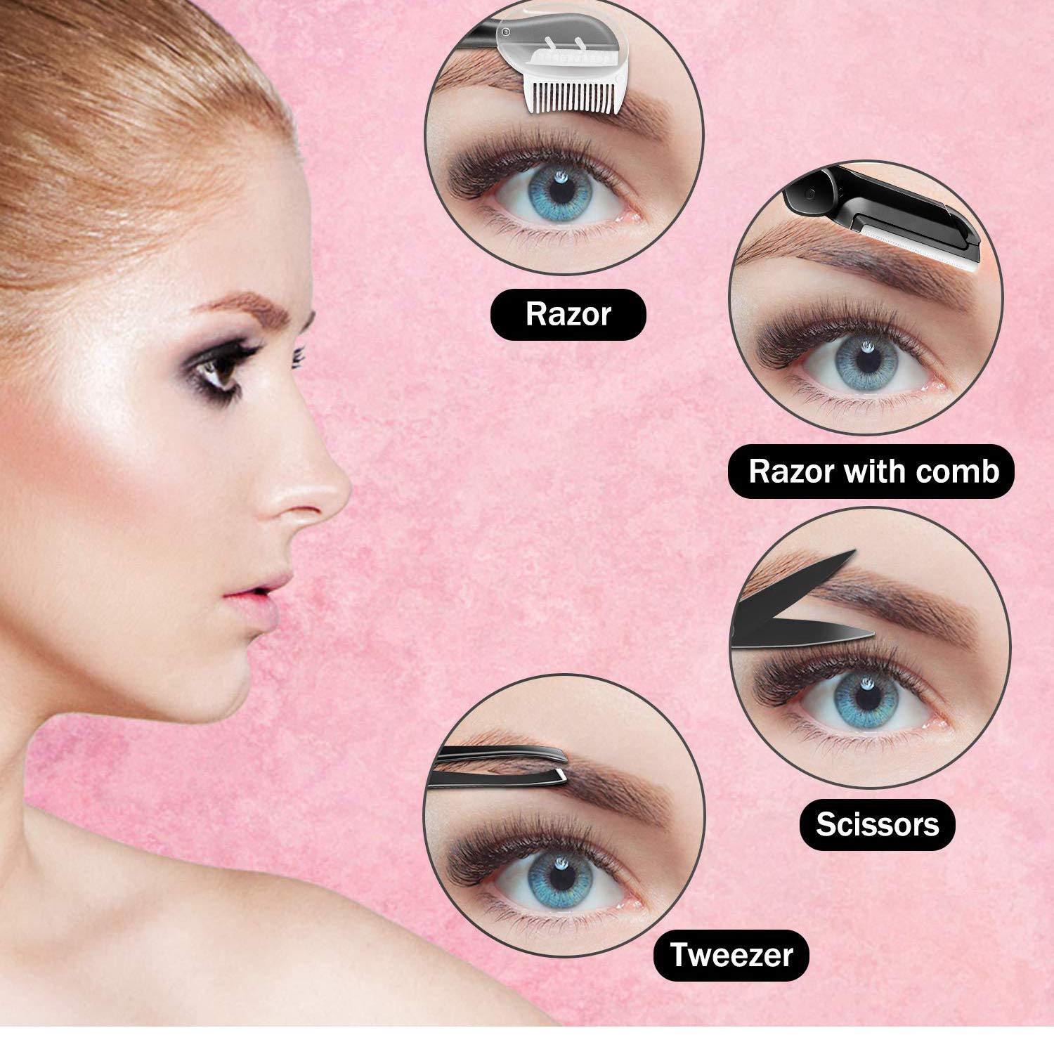 Complete ZTRHYOO eyebrow kit with multiple tools image