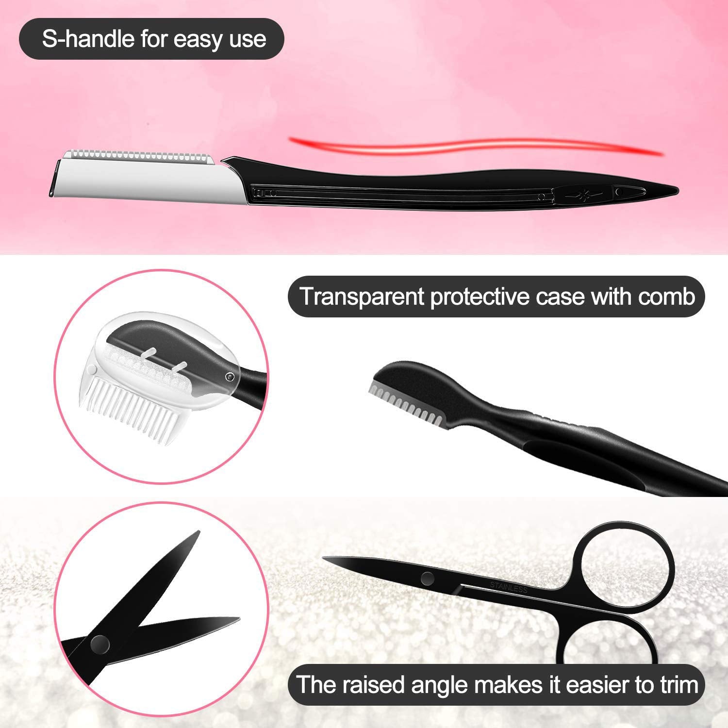 Eyebrow brushes and tweezer in ZTRHYOO kit image