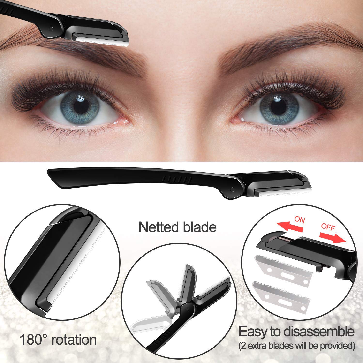 Replacement blades and comb for ZTRHYOO eyebrow kit image